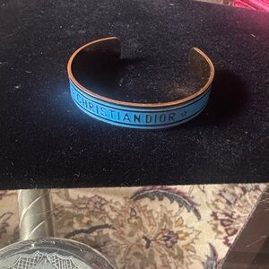 Bracelet cuff  Blue signed inside bracelet